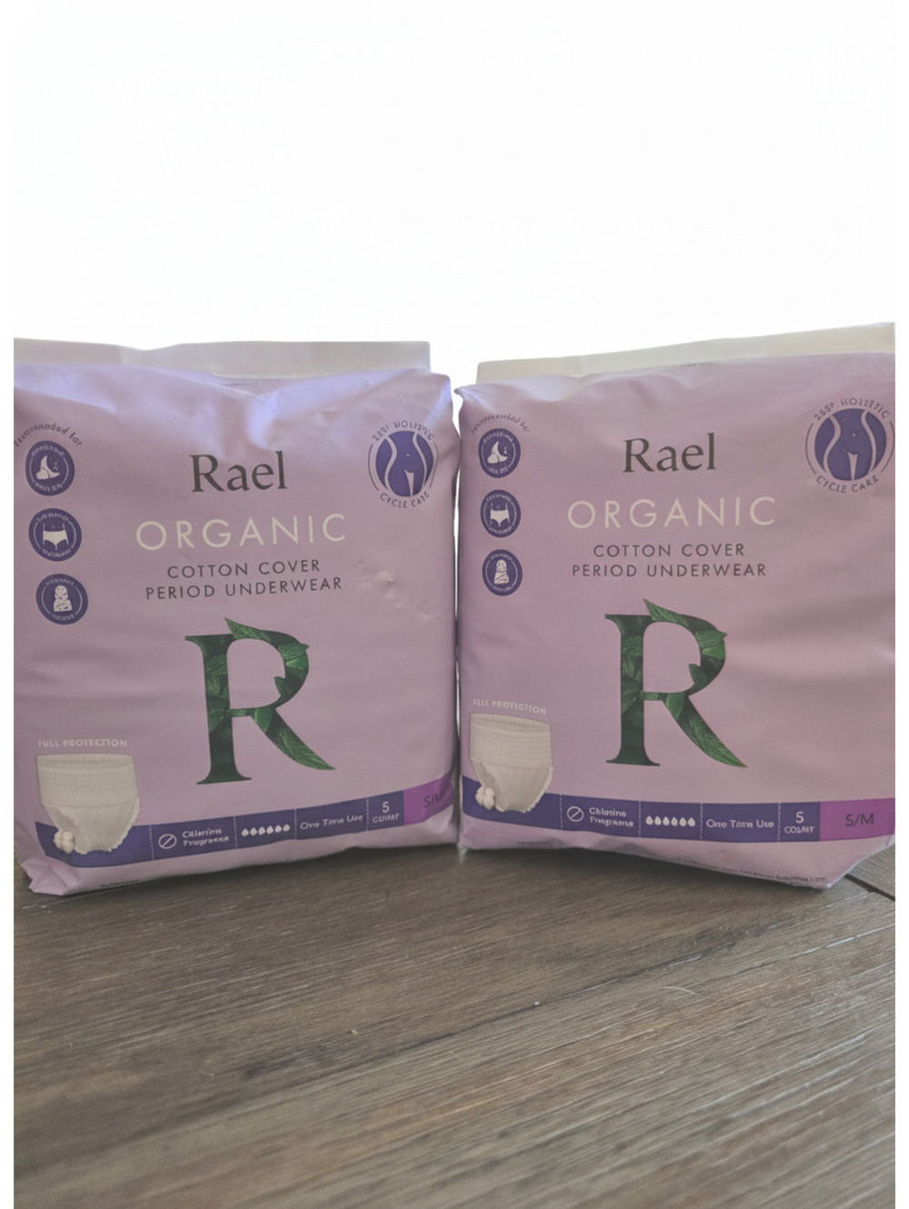 Lot of 2 Rael Organic Cotton Cover Period Underwear, Size S/M, 5 Count [COPY]